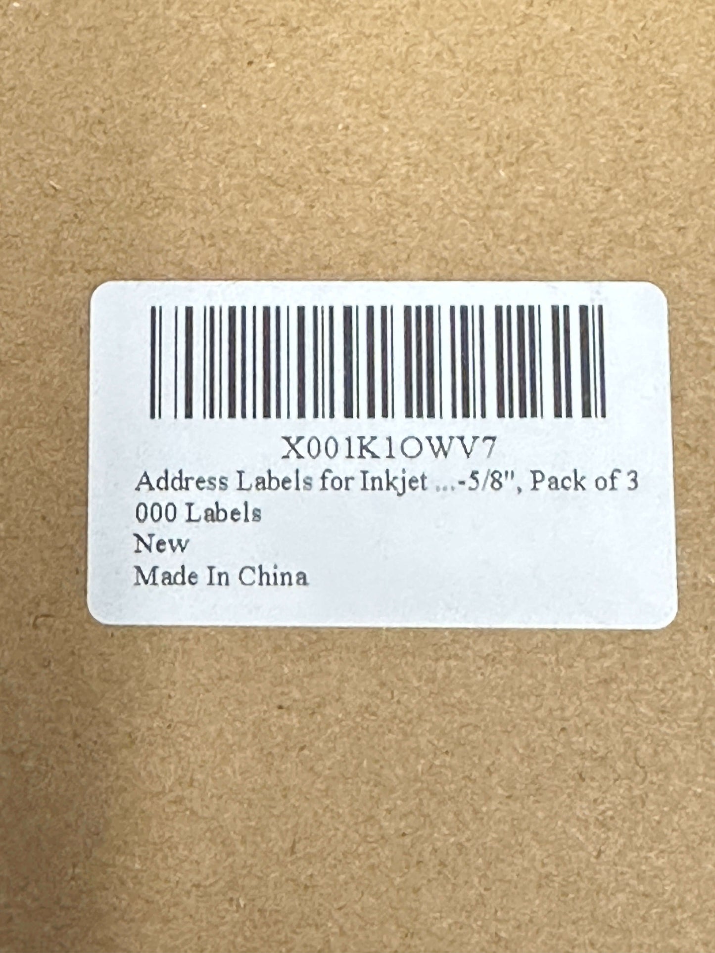 Address Labels 1" x 2-5/8" 99 pages -- 2970 Labels Sticker Paper for Laser/Ink Jet Printer