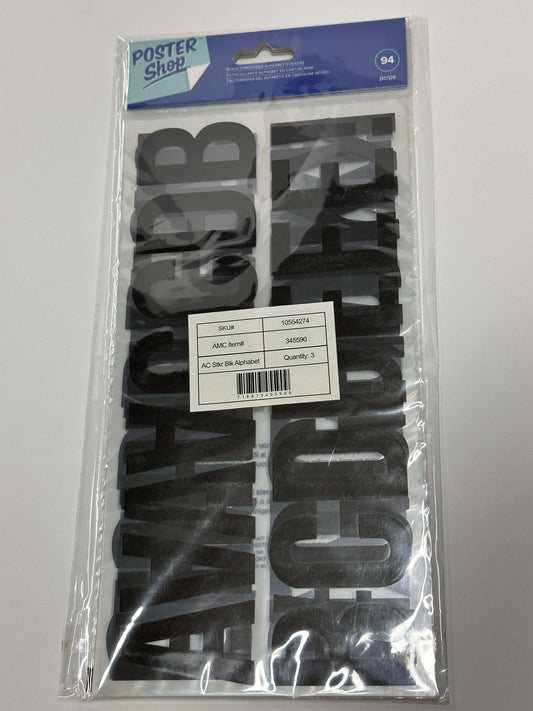 Alphabet Stickers Cardstock Poster Shop American Crafts Alpha Black 345590