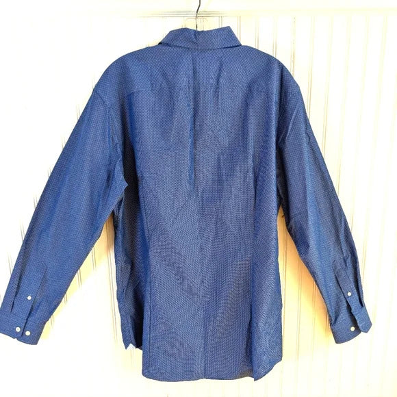 Banana Republic GeoBlue Button-Up Mens Shirt sz Large