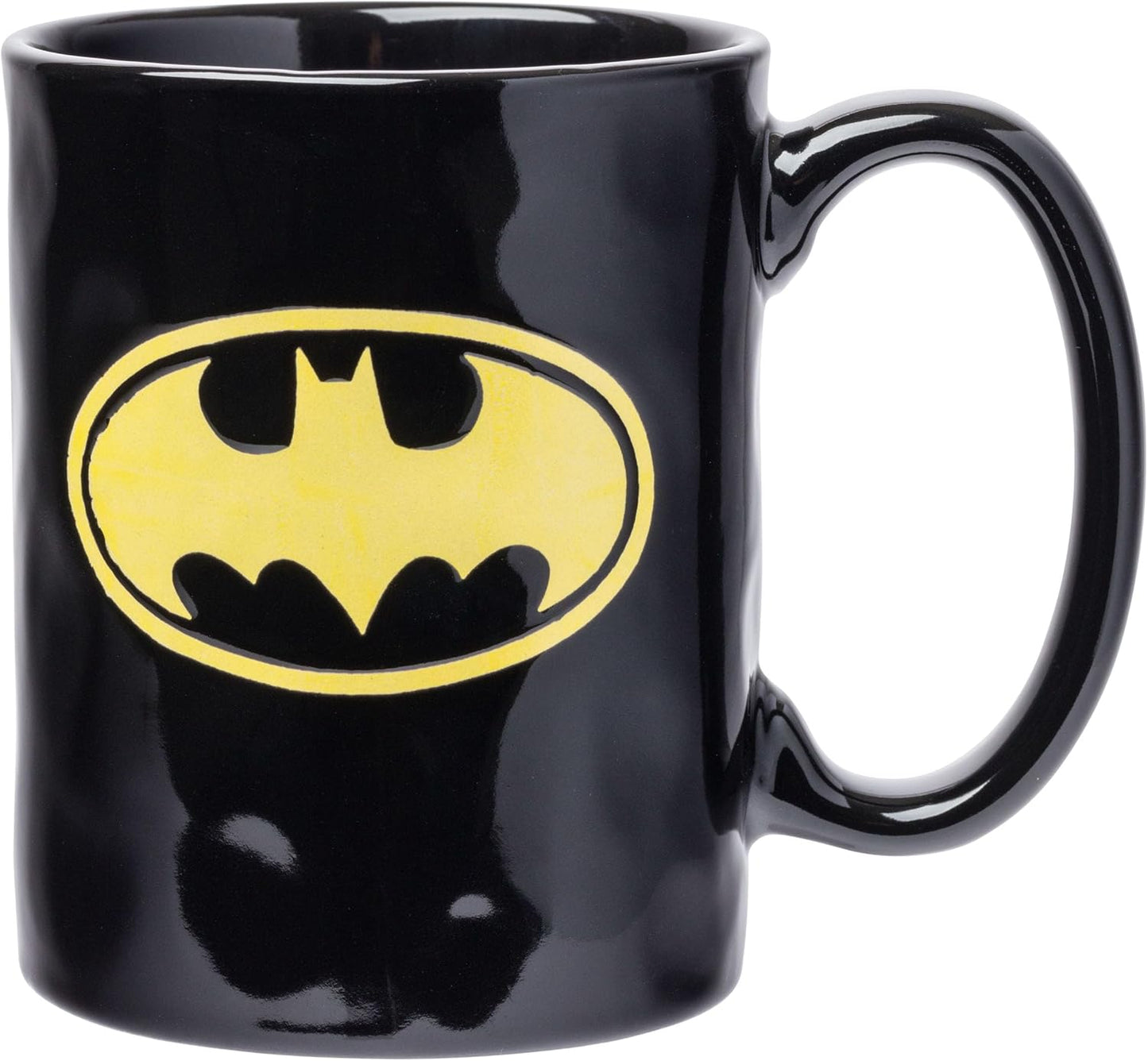 Batman Yellow Black Original Logo Pottery Ceramic DC Comics Tea Coffee Mug 12oz
