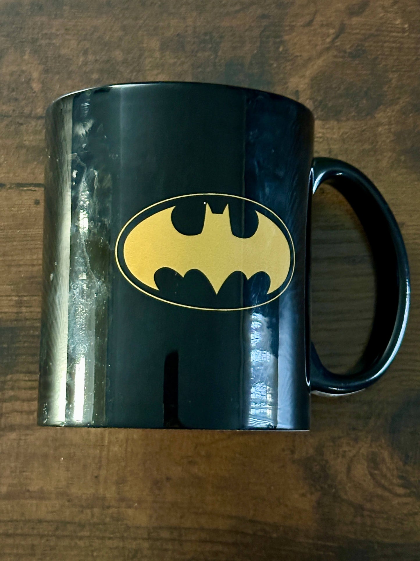 Batman Yellow Black Original Logo Pottery Ceramic DC Comics Tea Coffee Mug 12oz