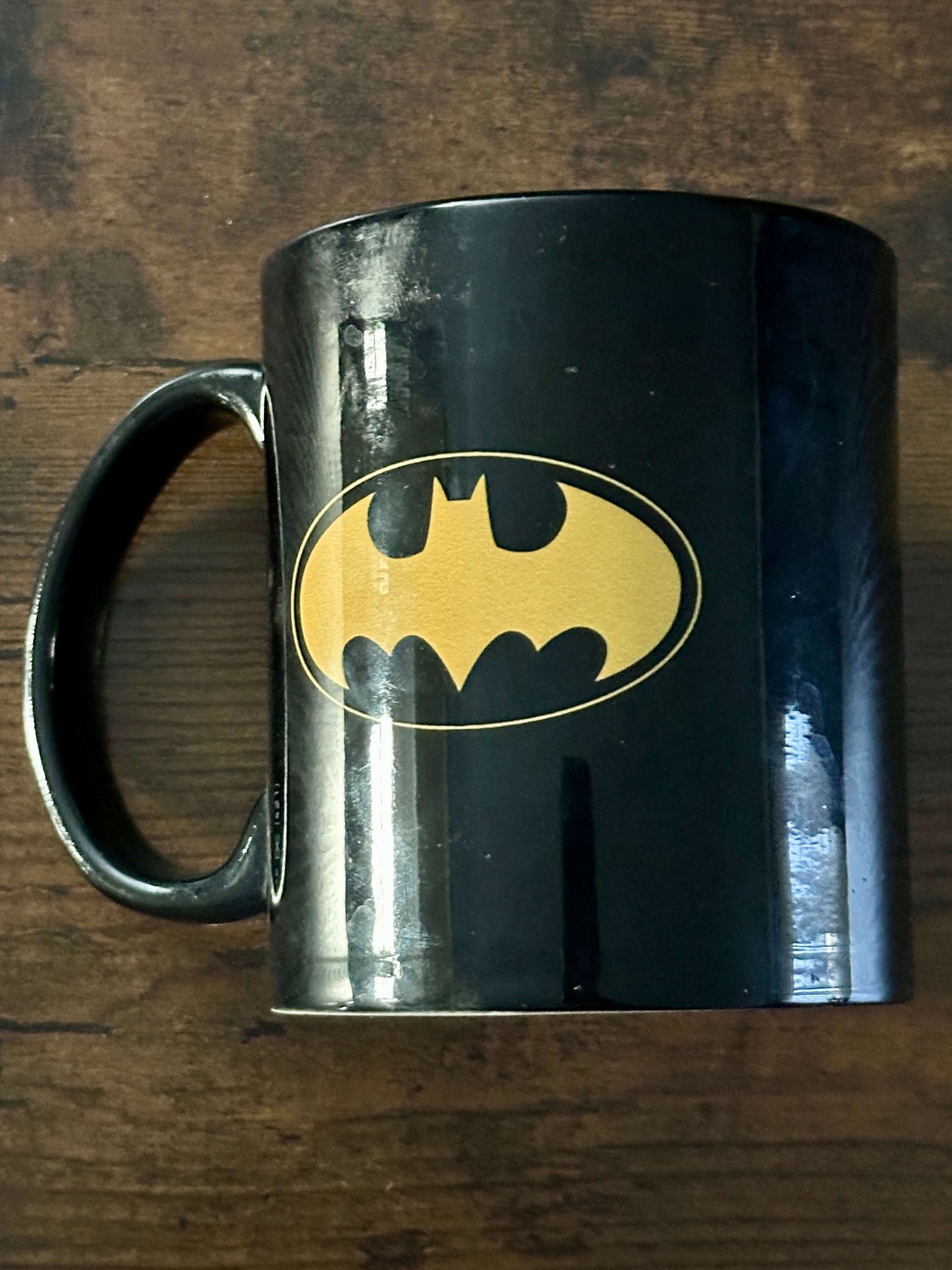 Batman Yellow Black Original Logo Pottery Ceramic DC Comics Tea Coffee Mug 12oz