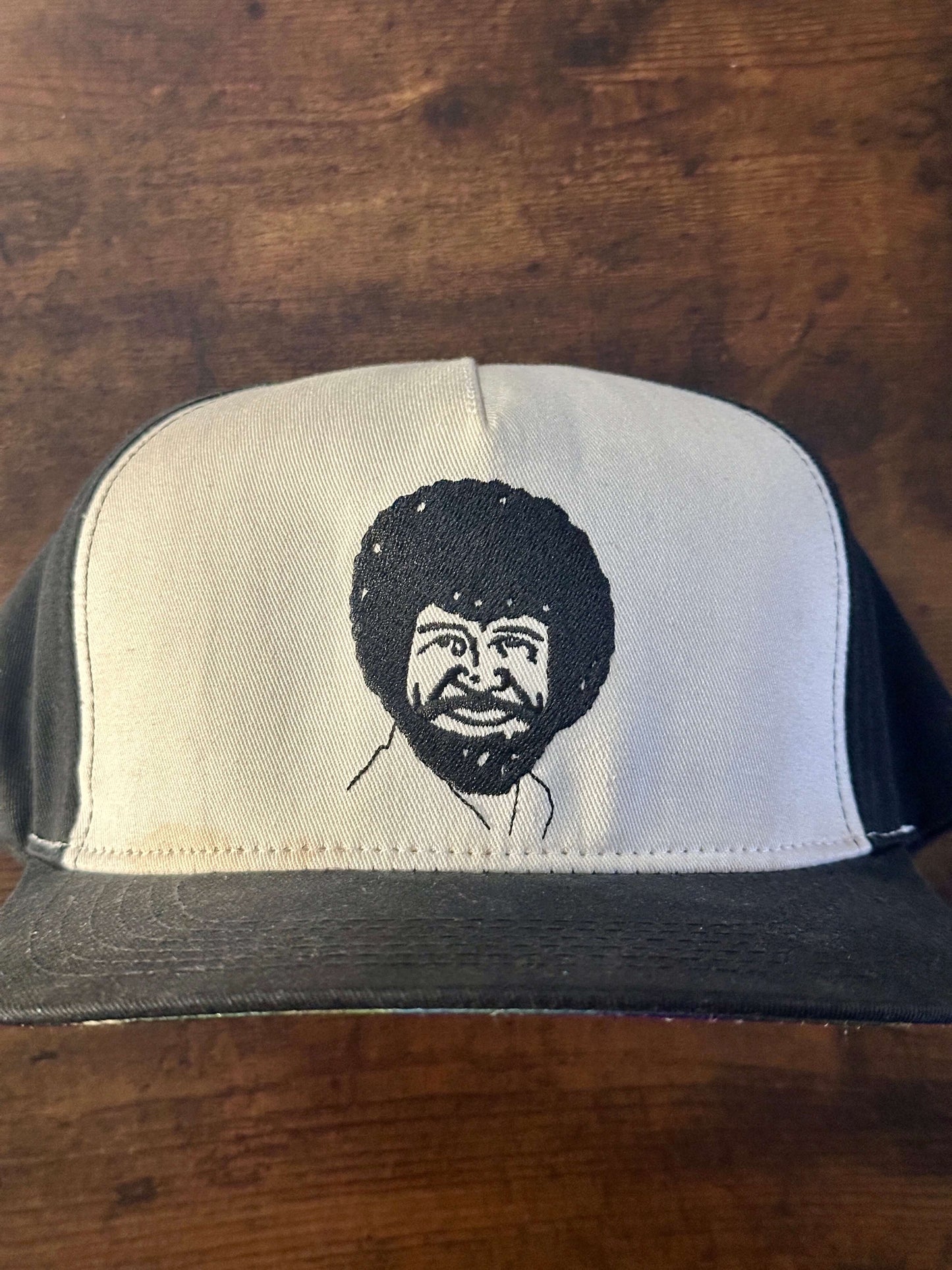 Bob Ross The Joy of Painting Happy Trees Under Brim Caricature Snapback Cap Hat
