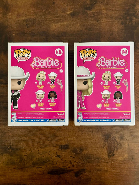 Funko Pop! Barbie The Movie Western Barbie & Ken Set of 2 with POP Protectors