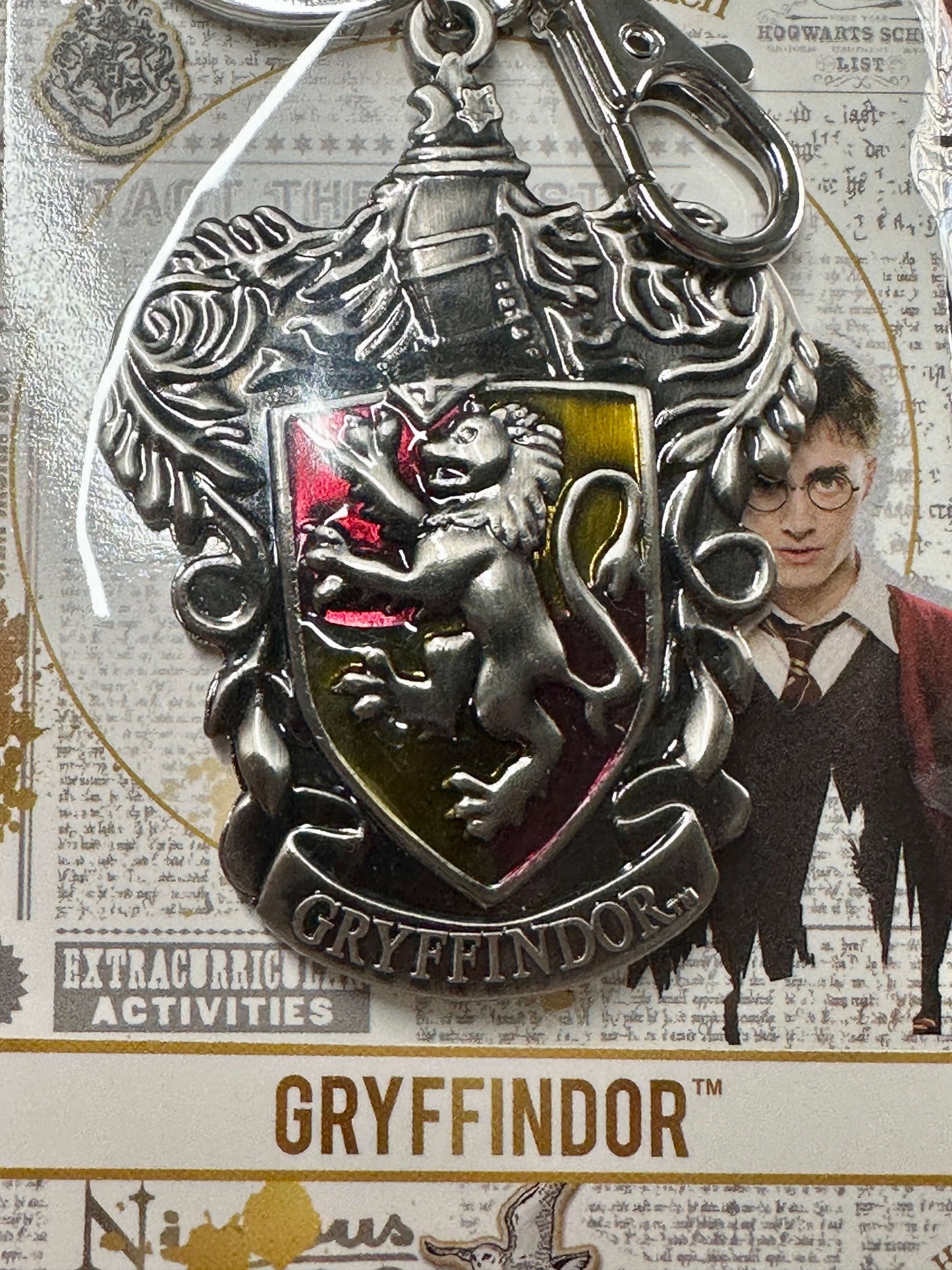 Harry Potter Gryffindor Crest Pewter Key Chain Officially Licensed Hogwarts