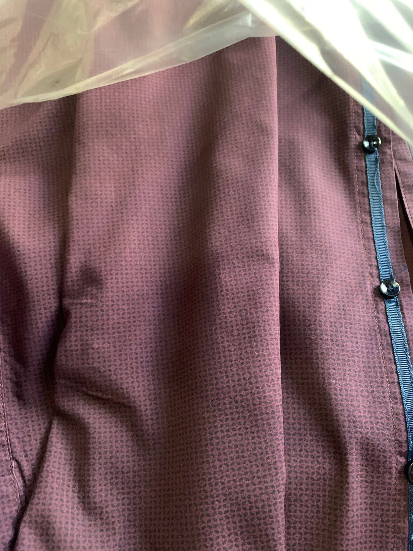 YD Large Slim Fit Long Sleeve Button Down Dress Shirt blue white purple navy