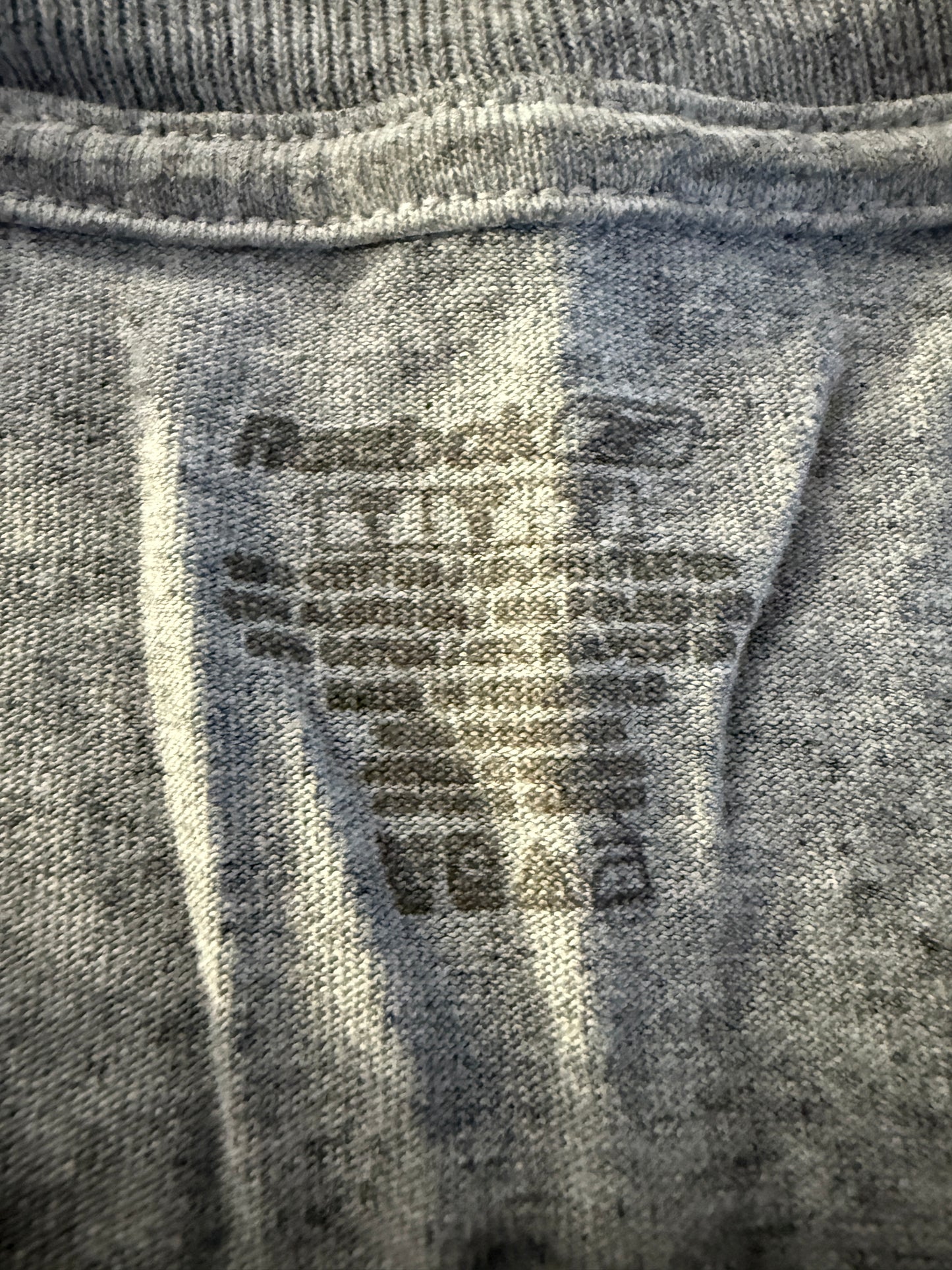 Carolina Panthers Reebok Crew Neck Long Sleeve Shirt Mens Large Grey