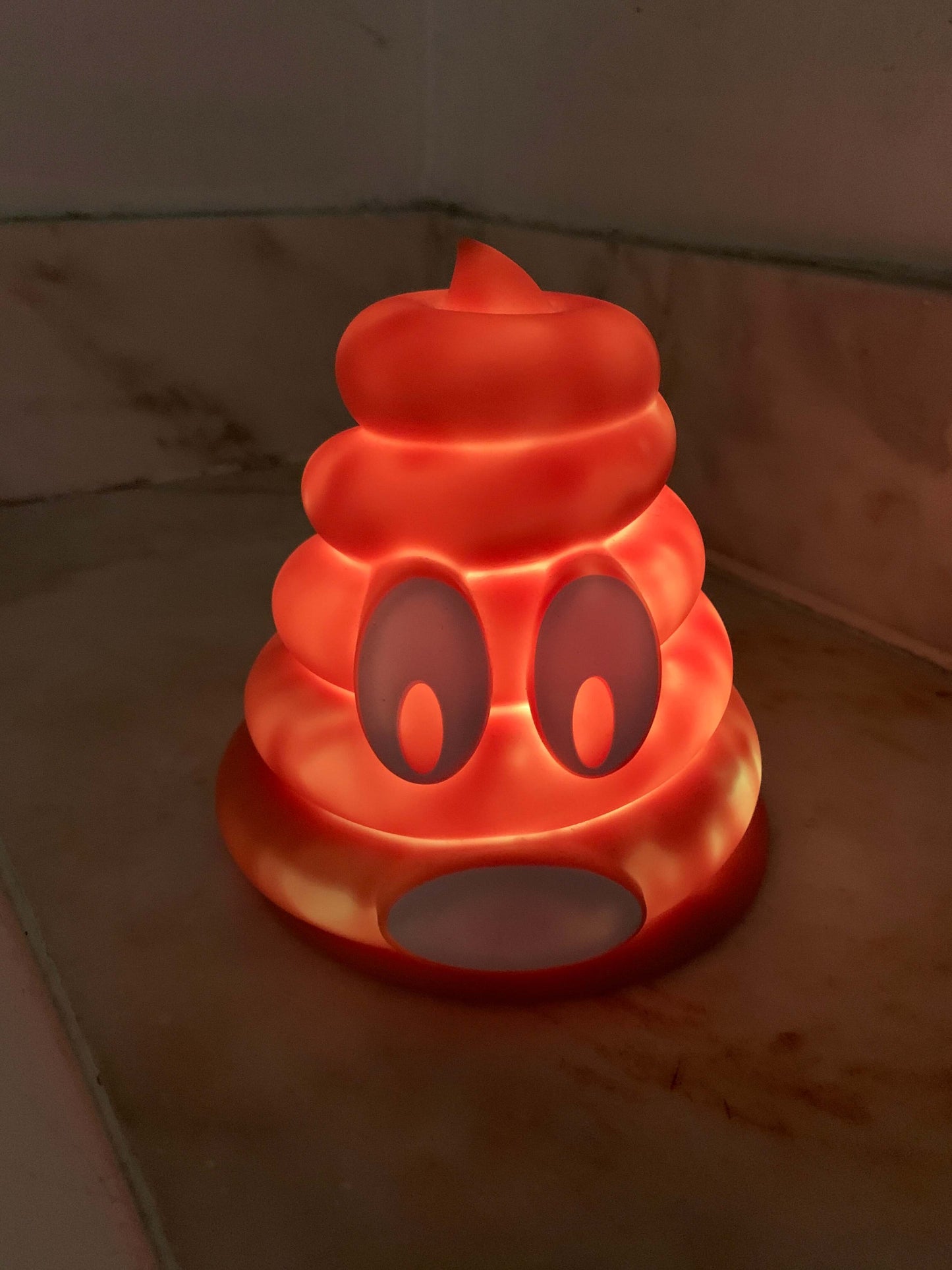 Lamp Emoji Mr. Poop Color Changing LED Bedside Novelty Bathroom decor Funny