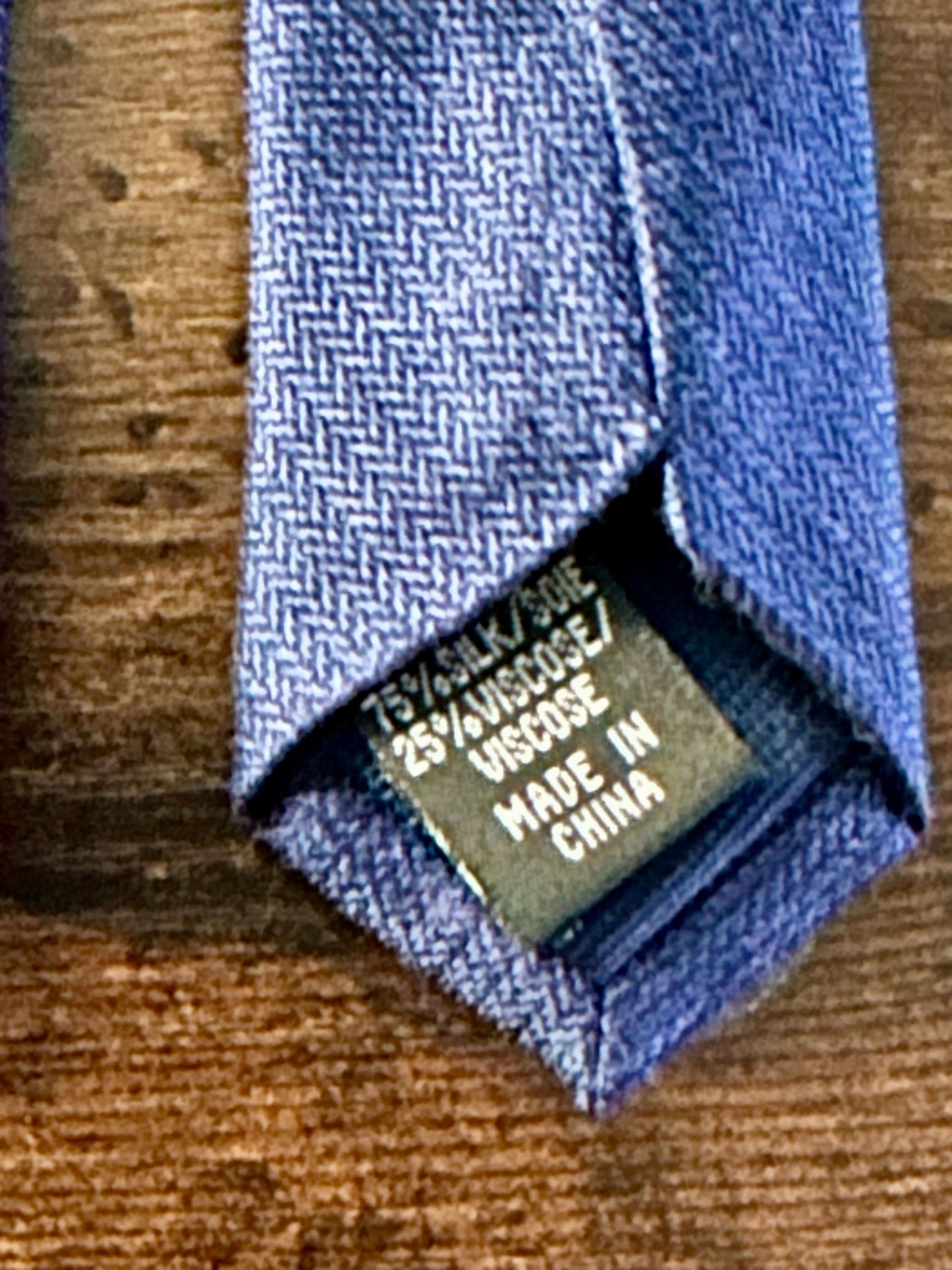 Michael Kors Sorento Men's Solid Textured Tie Navy Blue 75 Silk 25 Viscose