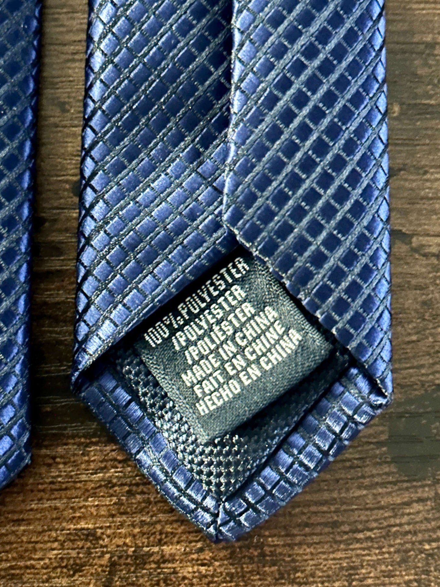 Nautica Men's Solid Textured 100 Polyester Tie Navy Blue