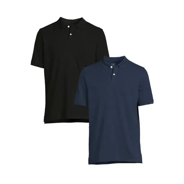 Men's Short Sleeve Polos (Various, Medium & Large - Black, Red, Navy)
