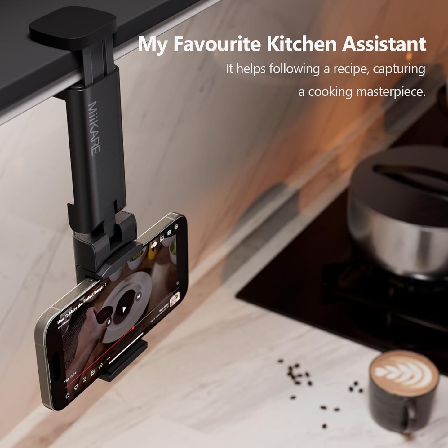 MiiKARE Airplane Travel Essentials Phone Holder, Universal Handsfree Phone Mount