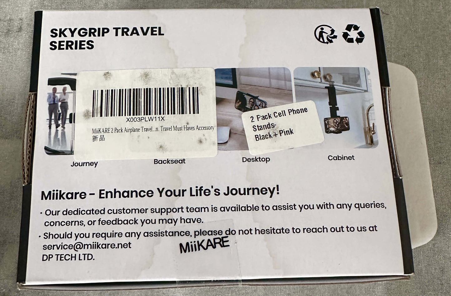 MiiKARE Airplane Travel Essentials Phone Holder, Universal Handsfree Phone Mount