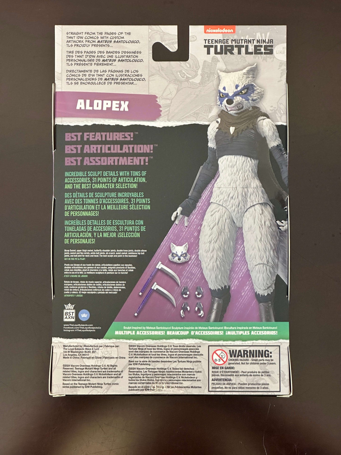 Teenage Mutant Ninja Turtles Alopex Figure BST AXN Nickelodeon New