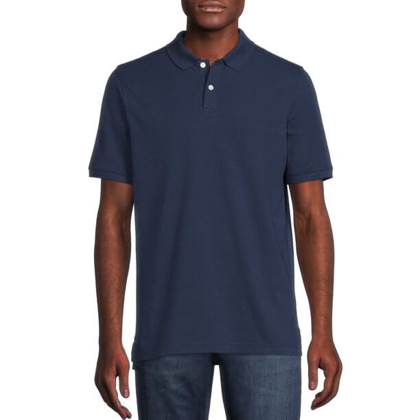 Men's Short Sleeve Polos (Various, Medium & Large - Black, Red, Navy)