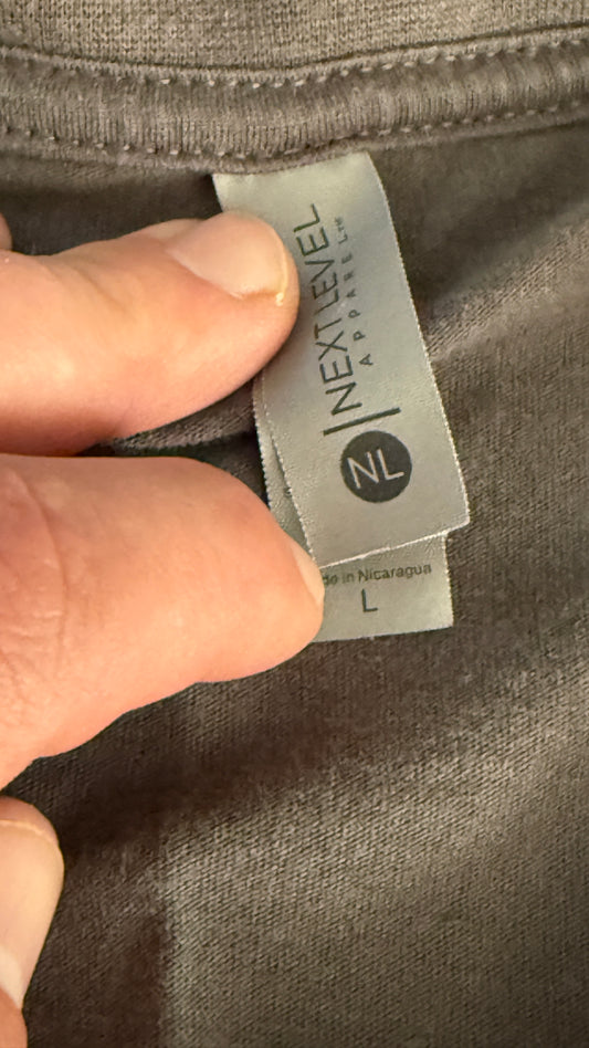 Next Level Gray L Men’s Shirt V Neck