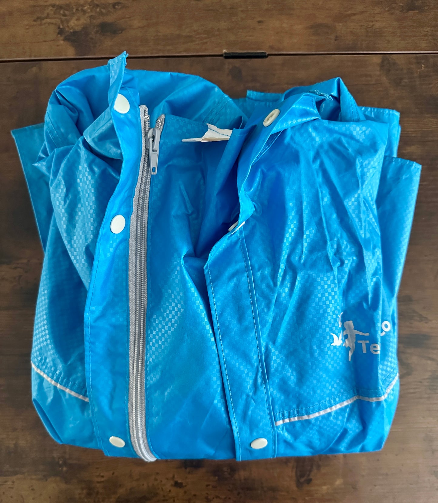 Rain Jacket 2XL Blue Hooded Tenjin Long