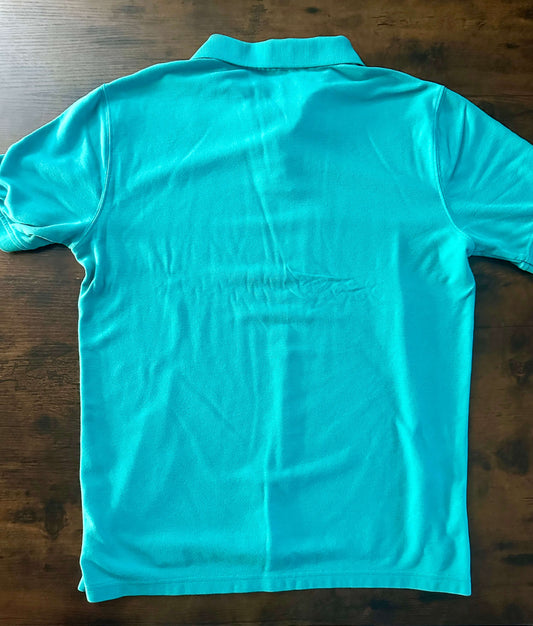 Saddlebred Short Sleeve Polo Shirt men's Large Teal Refurbished