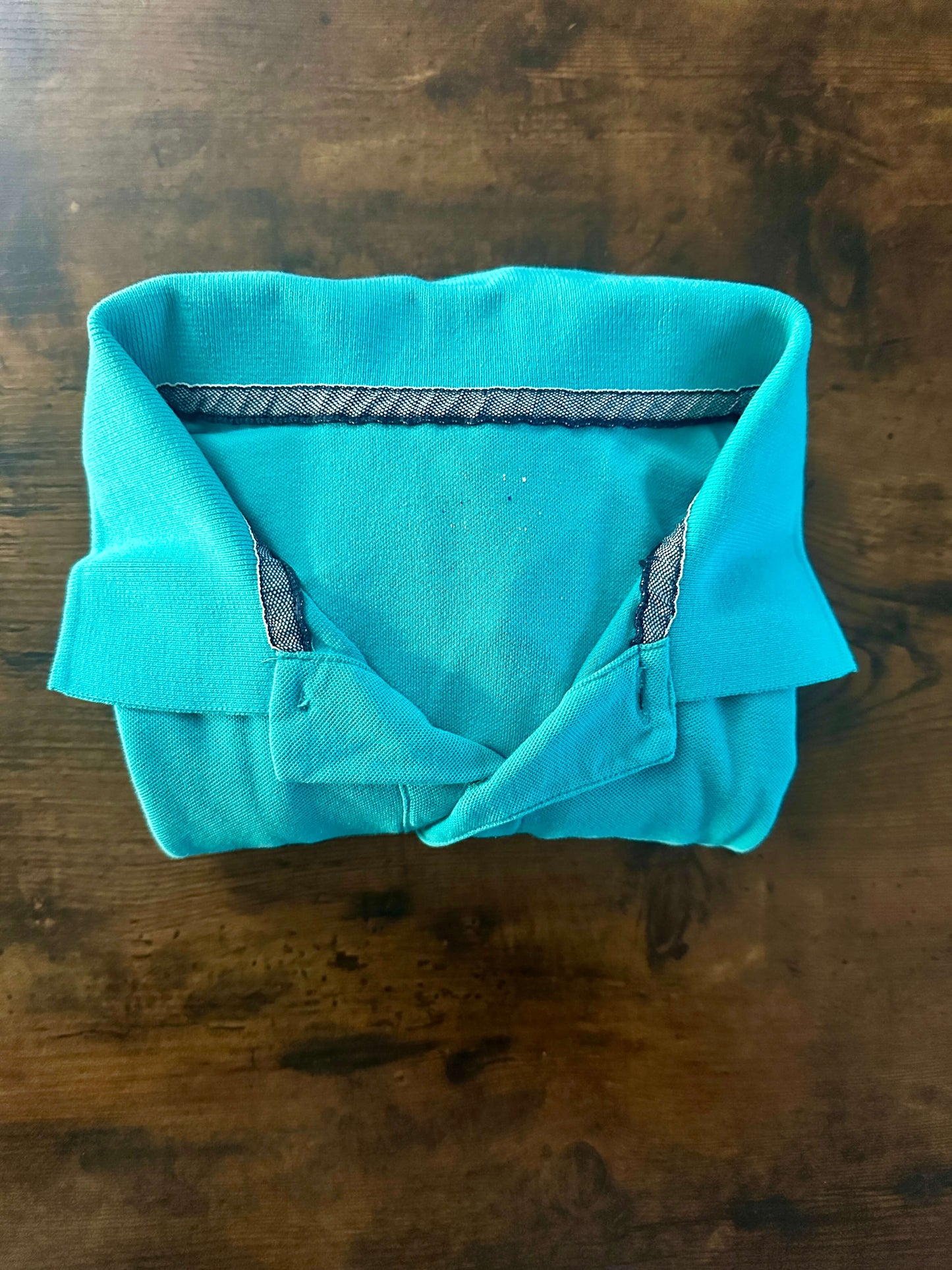 Saddlebred Short Sleeve Polo Shirt men's Large Teal Refurbished