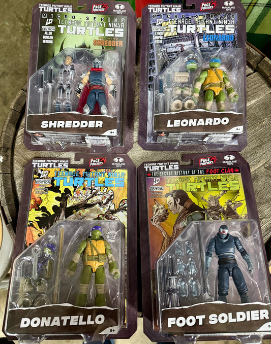 Teenage Mutant Ninja Turtles Page Punchers Figures McFarlane Toys Complete Set