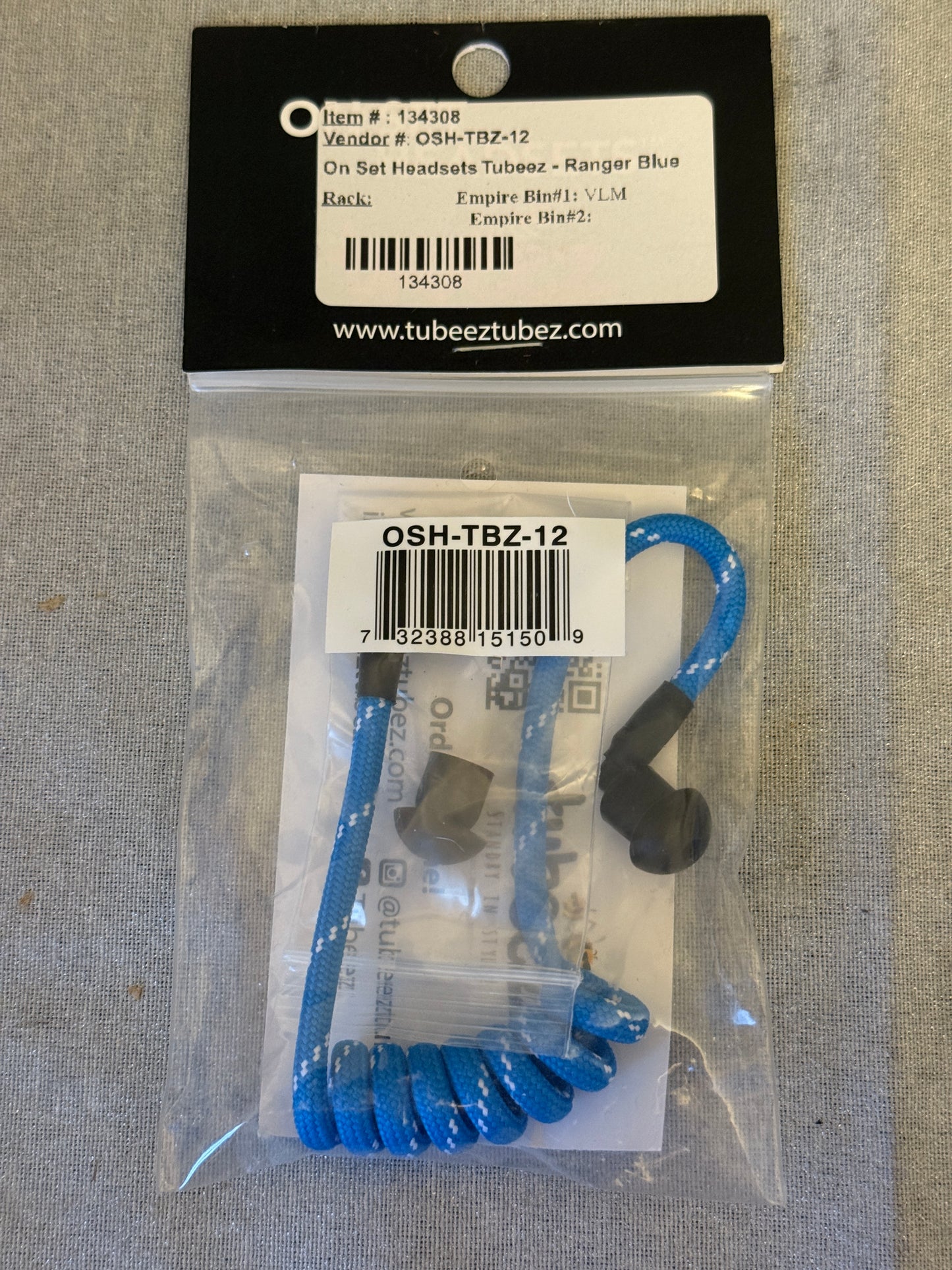 Tubeez Blue Ranger Headset Surveillance Filmsets OnSet Headsets