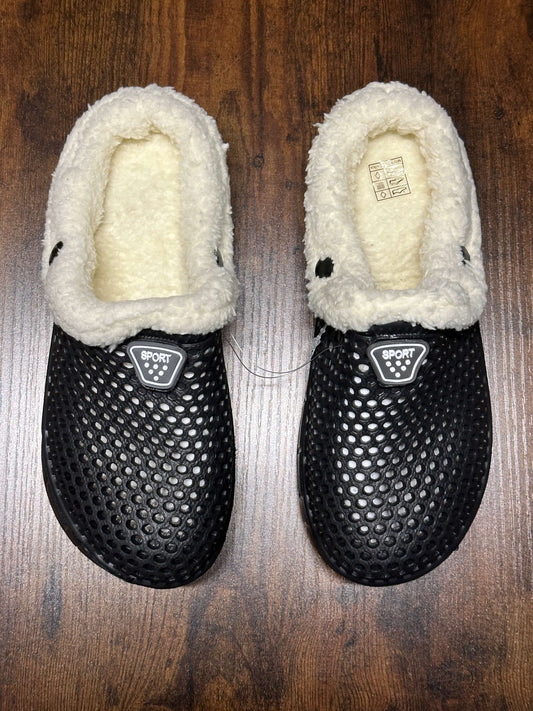 Women's Clog Faux Fur Lined Breathable Mesh Non-slip EVA sole Indoor Outdoor 5.5