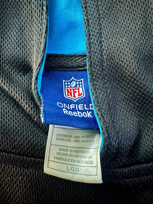 carolina panthers hoodie reebok onfield men's large 100% polyester