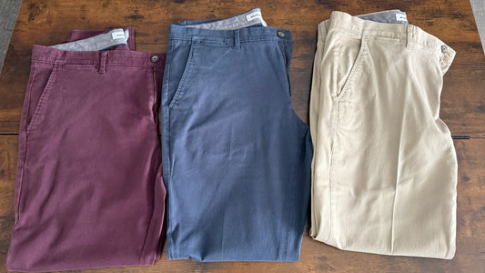 Men’s Slim Fit Chino Pants Bundle 33x30 34x30 Amazon Essentials Tailored Lot of 3