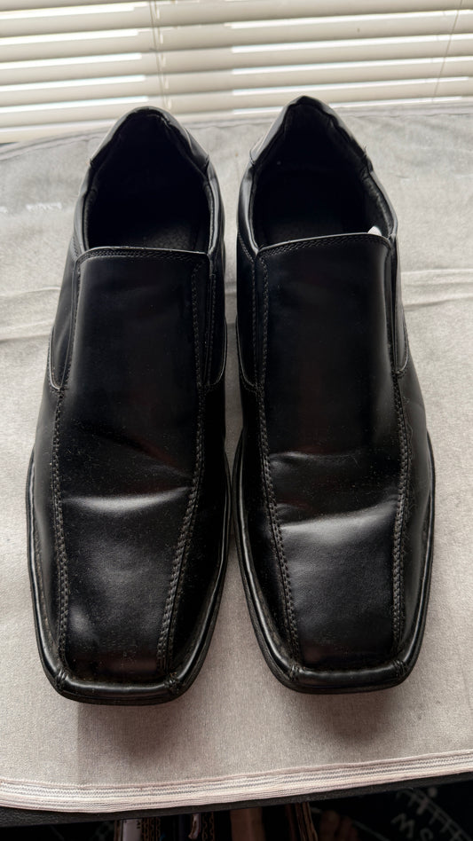 Dexter Men’s Black Slip On Dress Shoes Size 10 Square Toe Comfort Loafers