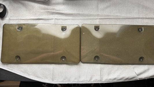 2 Pcs Tinted Unbreakable License Plate Covers