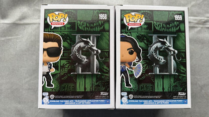 JOHNNY CAGE 1958 & KITANA 1959 Funko Pop Movies MORTAL KOMBAT 2 w/Cases IN HAND