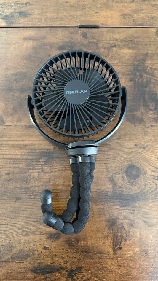 5000mah Portable Stroller Fan 3 Speed Flexible Tripod