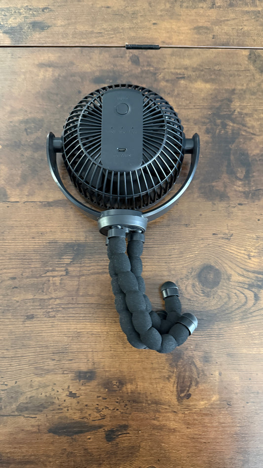 5000mah Portable Stroller Fan 3 Speed Flexible Tripod