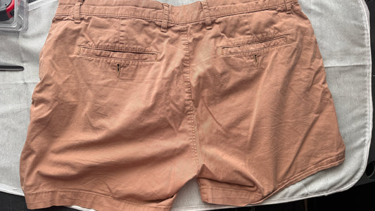 Goodthreads Men’s Chino Shorts Brown Casual Flat Front Size 34