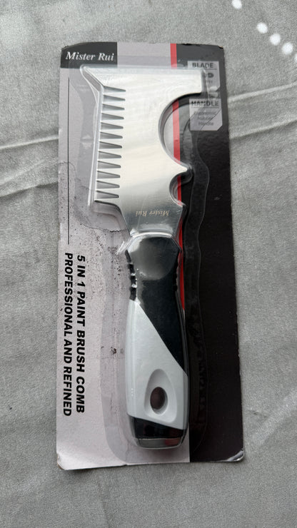 5 in 1 Paint Brush Comb and Roller Cleaner Tool, Stainless Steel Paint Brush