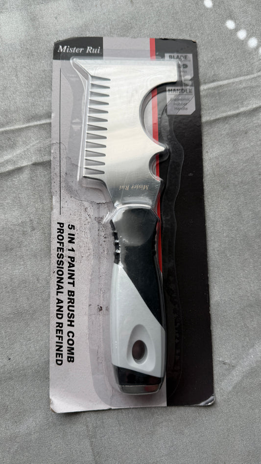 5 in 1 Paint Brush Comb and Roller Cleaner Tool, Stainless Steel Paint Brush