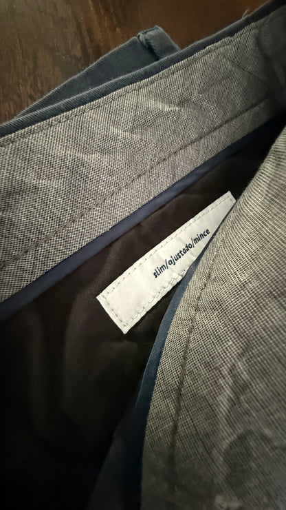 Amazon Essentials Men’s Slim Fit Chino Pants Blue Gray 33x30 Tailored
