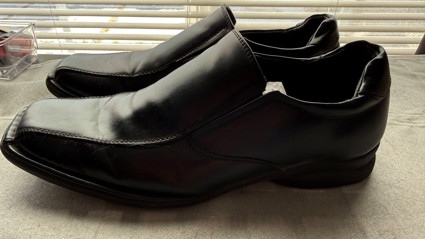 Dexter Men’s Black Slip On Dress Shoes Size 10 Square Toe Comfort Loafers