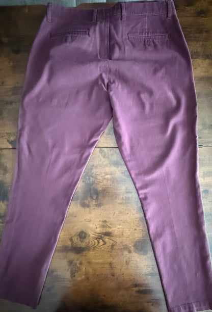 Amazon Essentials Men’s Slim Fit Chino Pants Burgundy Wine Red 34x30 Tailored