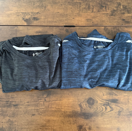 Liberty Pro Men’s Performance Long Sleeve Athletic Shirts Bundle Lot 2 Large
