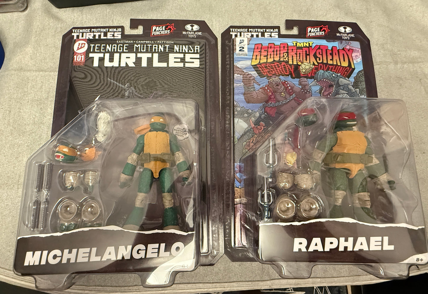 McFarlane Teenage Mutant Ninja Turtles Page Punchers Figures Raph & Mikey Bundle IDW