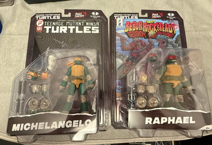 McFarlane Teenage Mutant Ninja Turtles Page Punchers Figures Raph & Mikey Bundle IDW