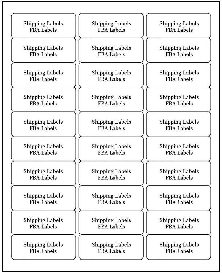 Address Labels 1" x 2-5/8" 99 pages -- 2970 Labels Sticker Paper for Laser/Ink Jet Printer