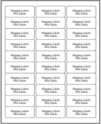 Address Labels 1" x 2-5/8" 99 pages -- 2970 Labels Sticker Paper for Laser/Ink Jet Printer