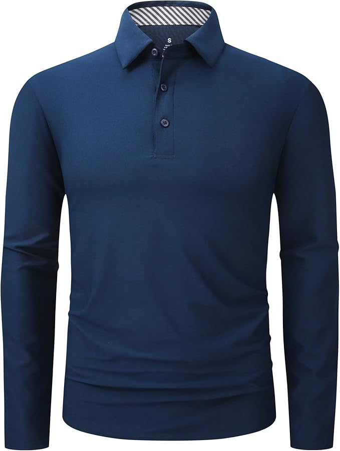 Alex Vando Mens Golf Shirt Moisture Wicking Quick-Dry Short Sleeve Casual Polo