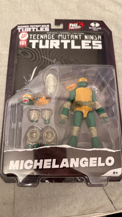 McFarlane TMNT Page Punchers Michelangelo Wave 2 | 5" Figure & Comic NEW SEALED