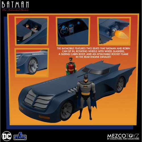 Batman The Animated Series Batmobile Vehicle Mezco Toys