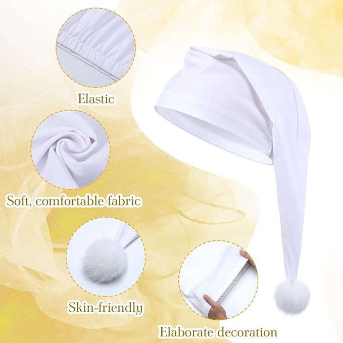 Chuarry Night Sleeping Cap Accessory Pajama Hat White Candle and Candle Holder