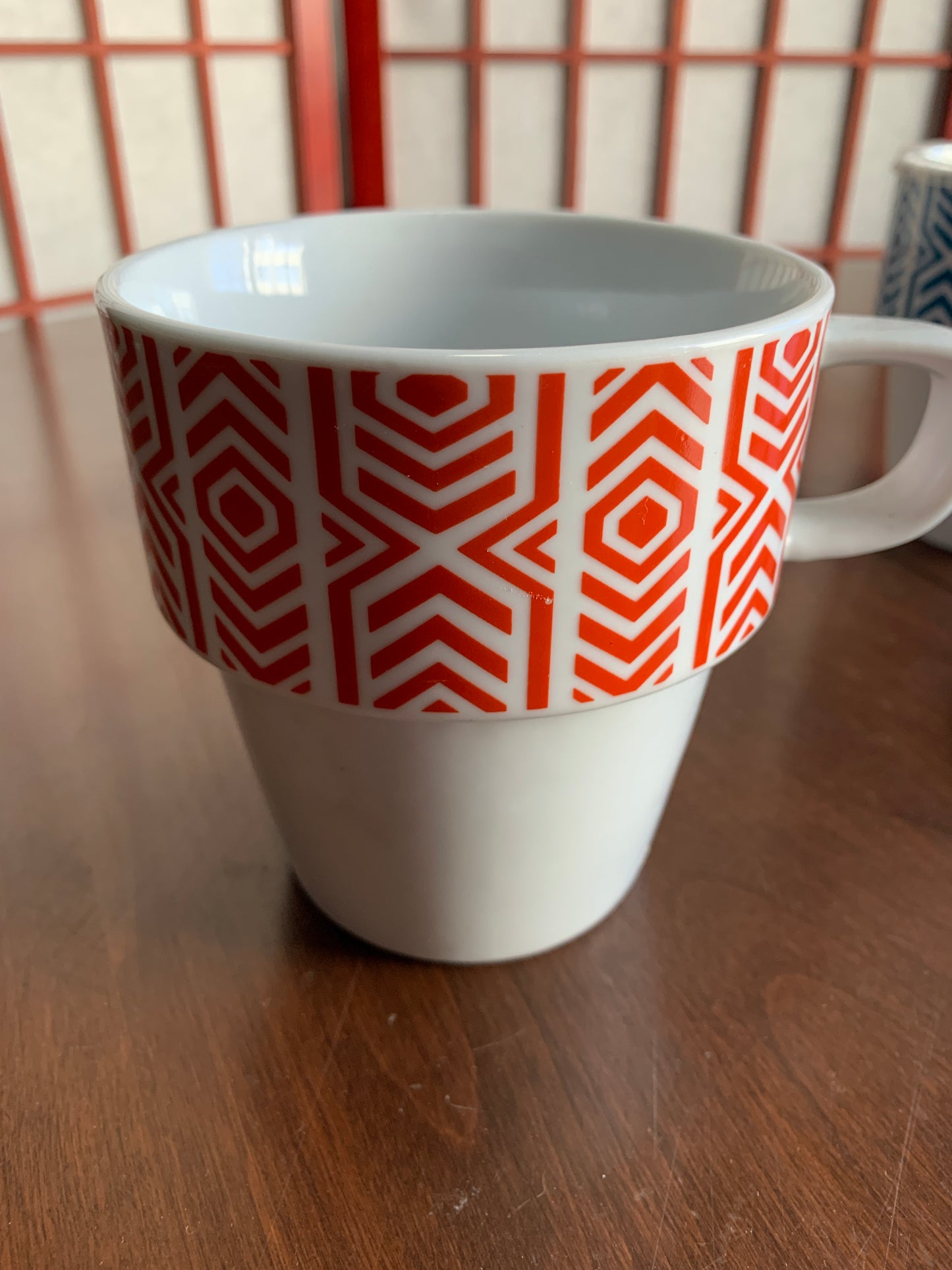 Coffee Mug Set with Stand Organizer Included Stackable Ceramic 14oz Cup Rack