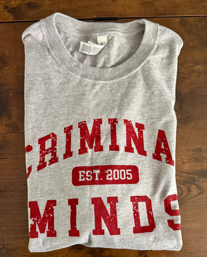 Criminal Minds Crew Gift T-Shirt Gray Size L Rare Cast & Crew TV Show Promo